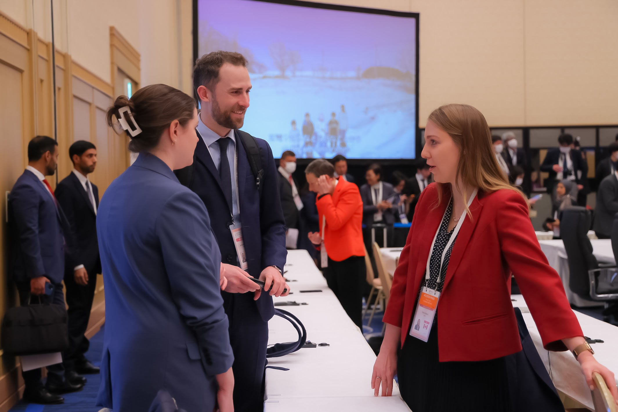 Claire at an international conference