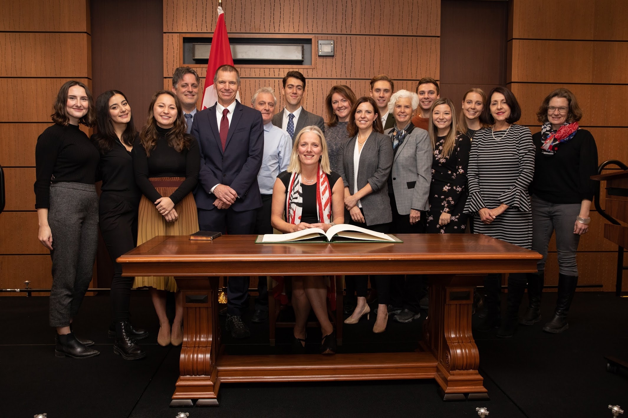 Claire at a ministerial swearing-in ceremony