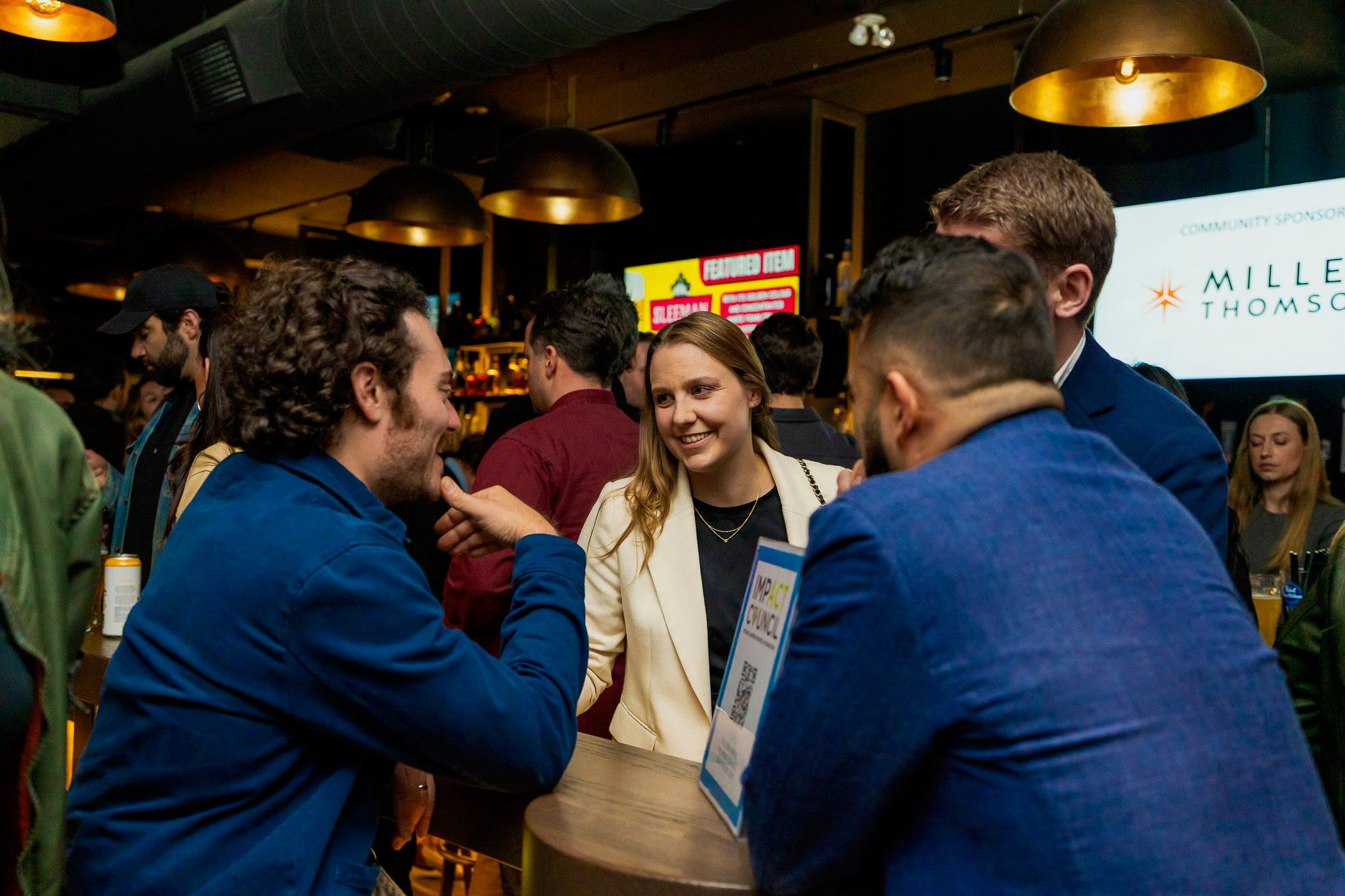 Claire at a networking event
