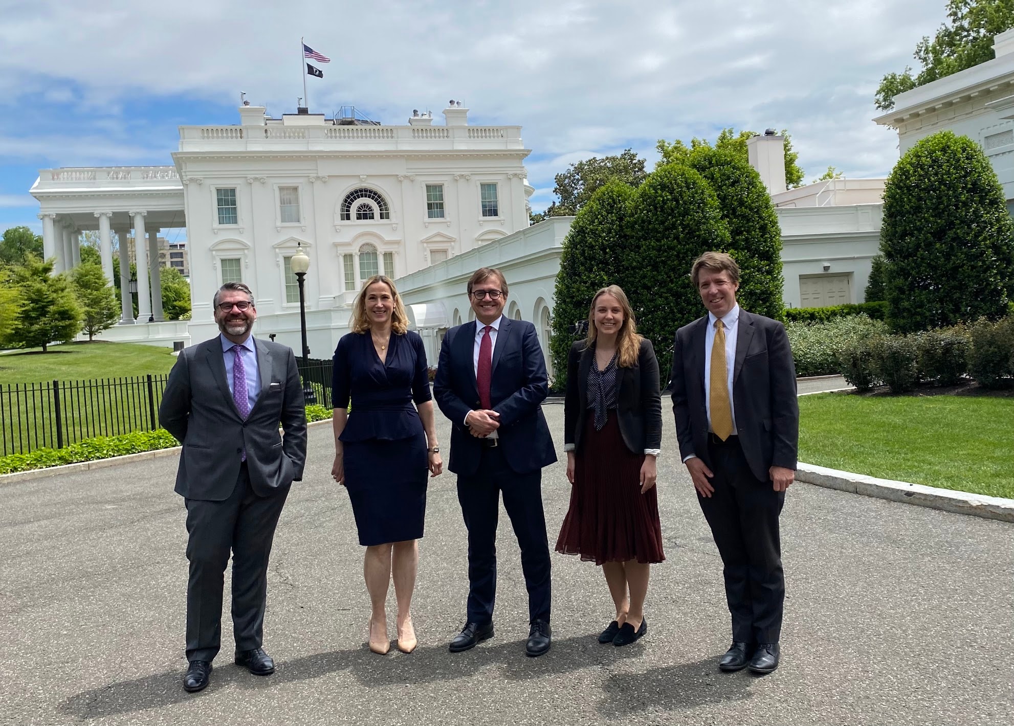 Claire and colleagues at the White House